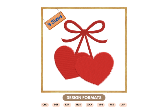 Double Heart Bow Embroidery Design Review