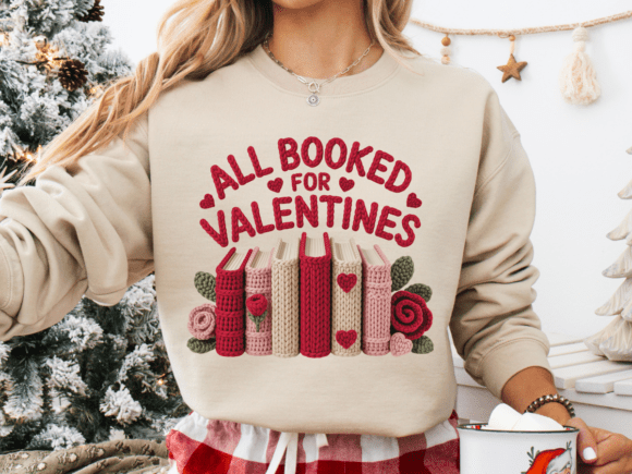 Embroidery Valentines Day T-Shirt Design