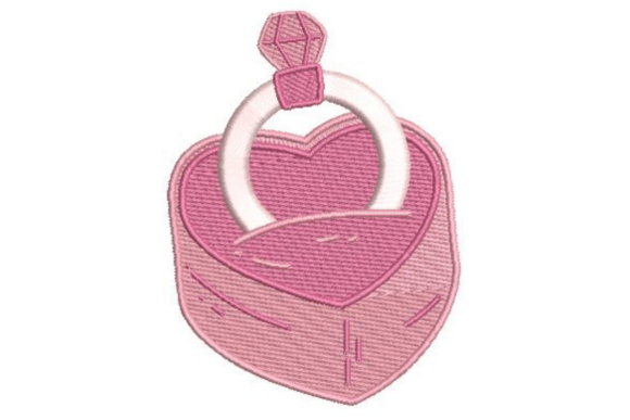 Engagement Ring Heart Embroidery: A Touch of Romance in Every Stitch