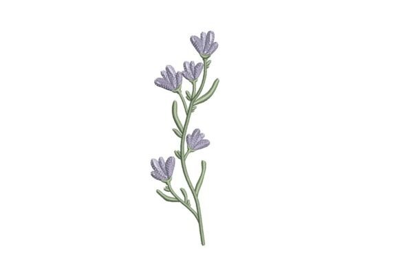 Periwinkle Wildflower Embroidery: A Versatile Design for Small Shop Sellers