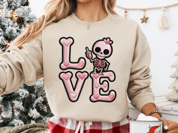 Pink Valentine Embroidery Skull Design Review