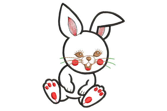 Simple White Cartoon Bunny Embroidery: A Designer’s Honest Review